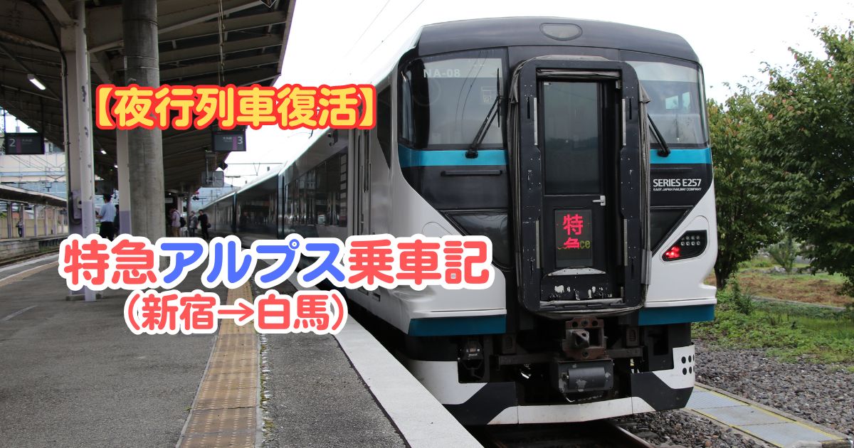 夜行列車復活】臨時夜行列車 特急「アルプス」乗車記（新宿→白馬 