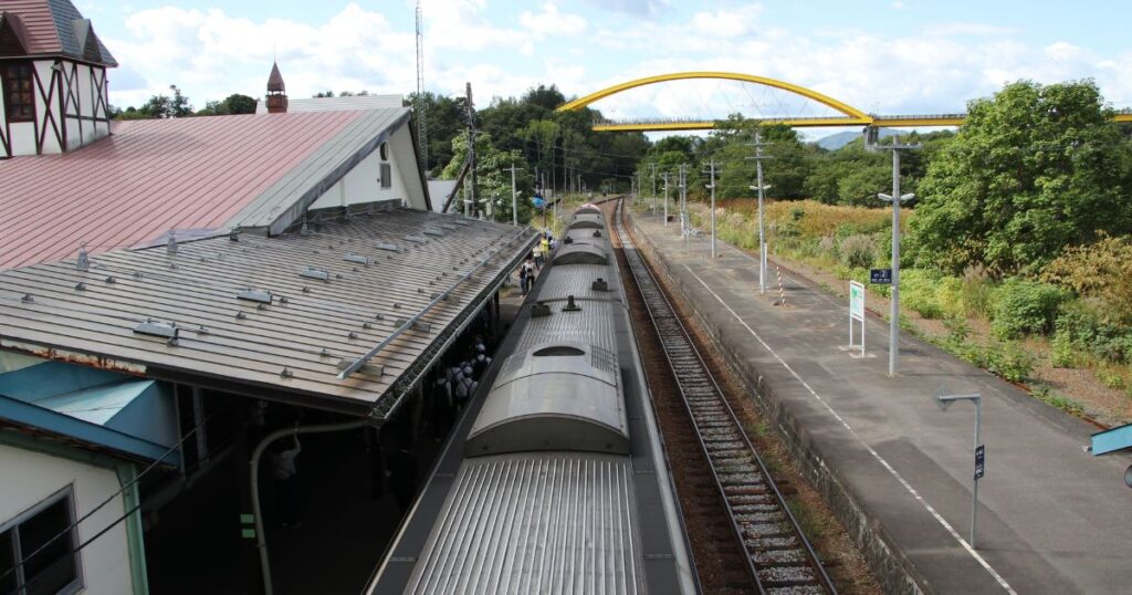 ニセコ駅に停車
