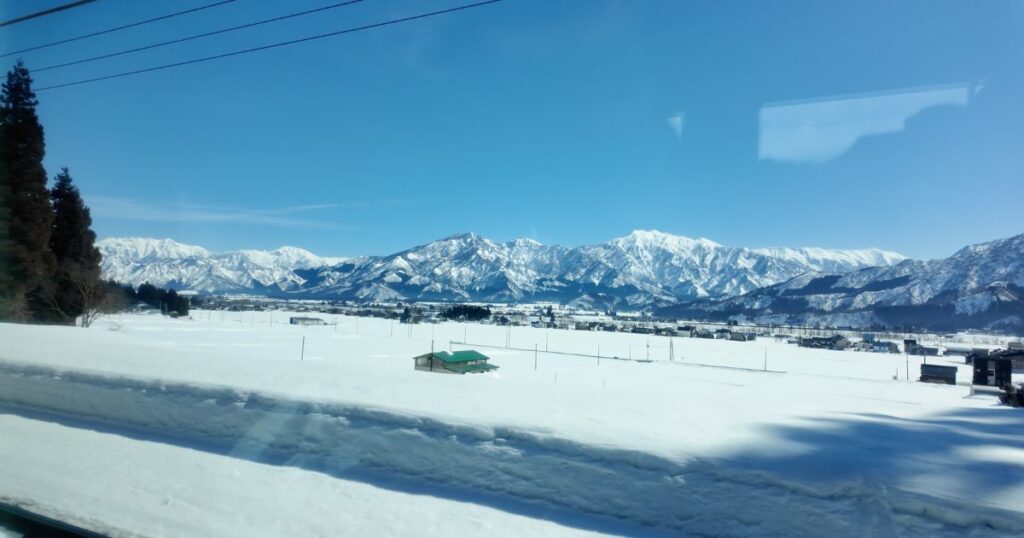 一面雪景色の上越線